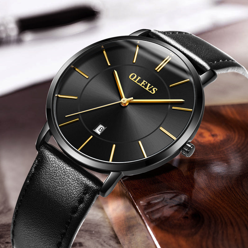 Reloj Elegante para Hombre - Diseño Delgado  Resistente al Agua