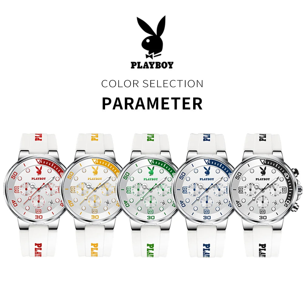 Playboy 3036 - Quartz Watch with Complete Calendar