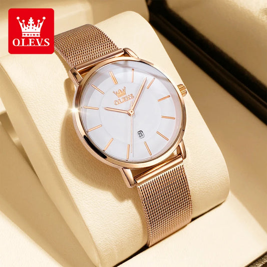 Acero OLEVS 5869 - Reloj Fashion & Casual con Calendario