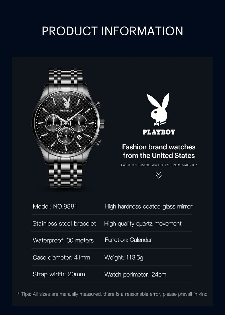 Reloj PLAYBOY 8881 - Estilo y Funcionalidad