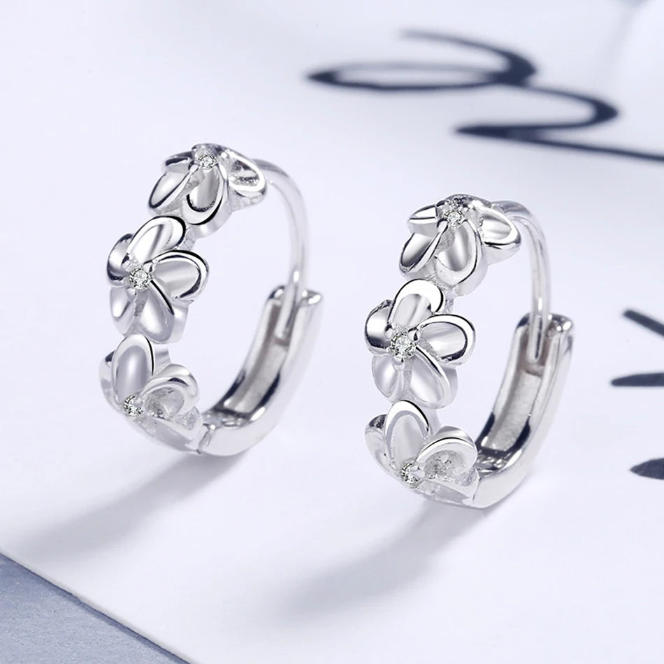 Pendientes CHSHINE Aro - Plata Esterlina 925 y Zirconia