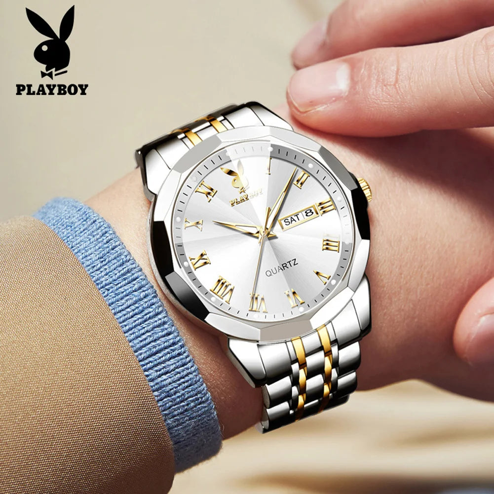 Reloj PLAYBOY Cuarzo - Elegancia con Numeración Romana