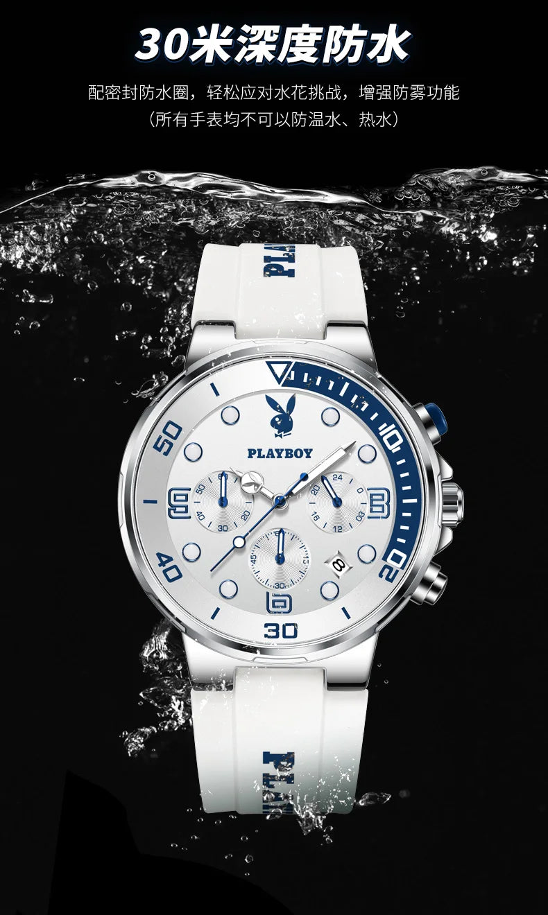 Playboy 3036 - Quartz Watch with Complete Calendar