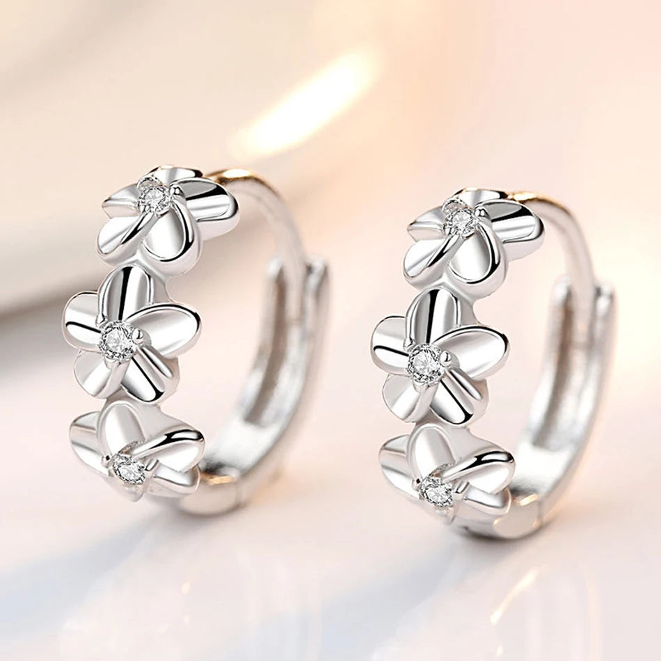 Pendientes CHSHINE Aro - Plata Esterlina 925 y Zirconia