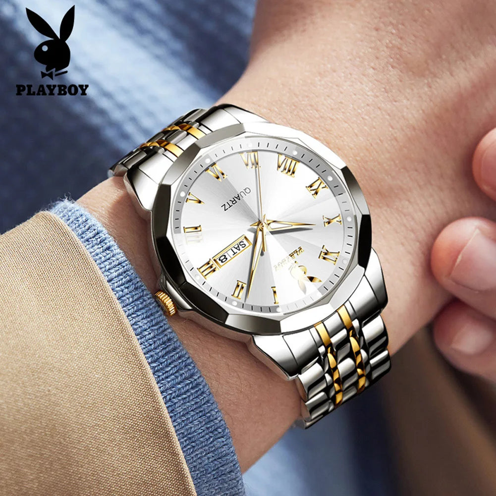 Reloj PLAYBOY Cuarzo - Elegancia con Numeración Romana